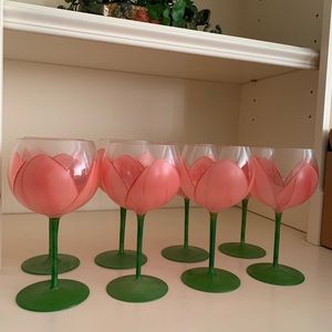 Vintage Gloria Vanderbilt Tulip Wine Glasses